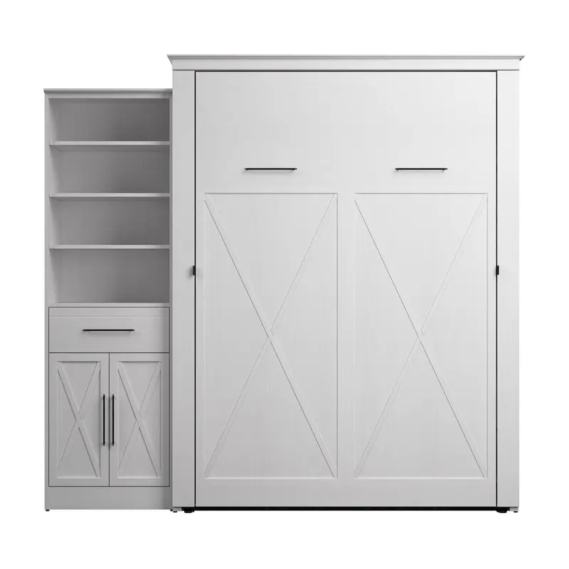 Key West Queen Murphy Bed with Wardrobe (94W) by Bestar