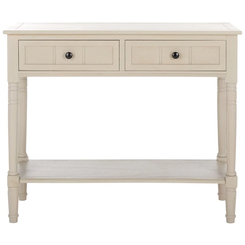 Grey 2-Drawer Console Table - 35.8 x 13.8 x 29.5 - 36Wx14Dx30H