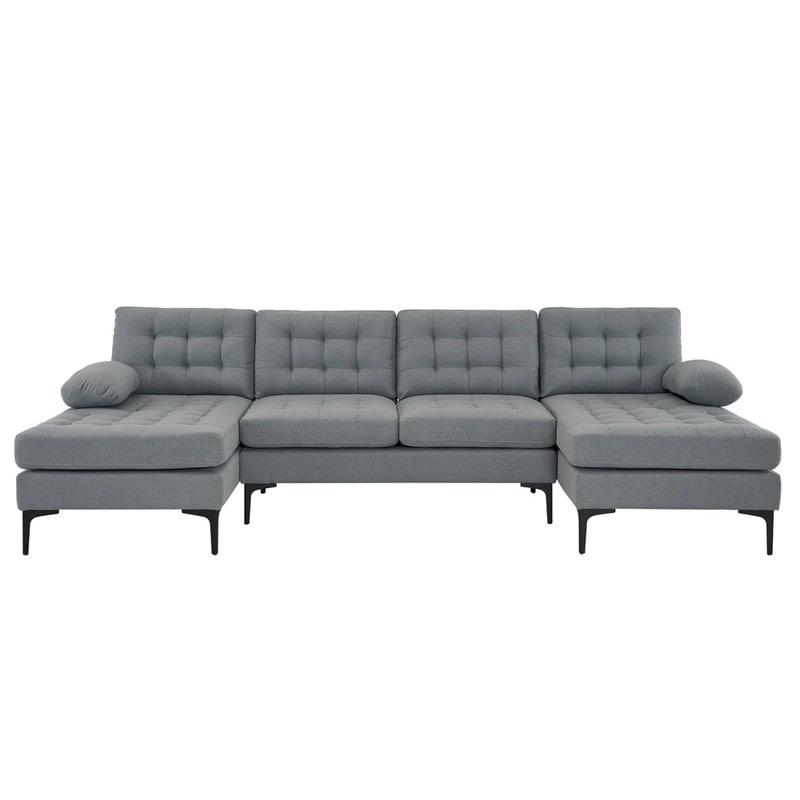 110 4-Seat U-Shaped Upholstered Sectional Sofa