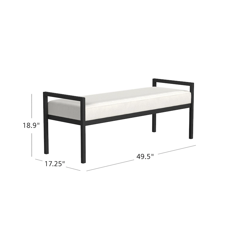 HomePop Modern Metal Bench