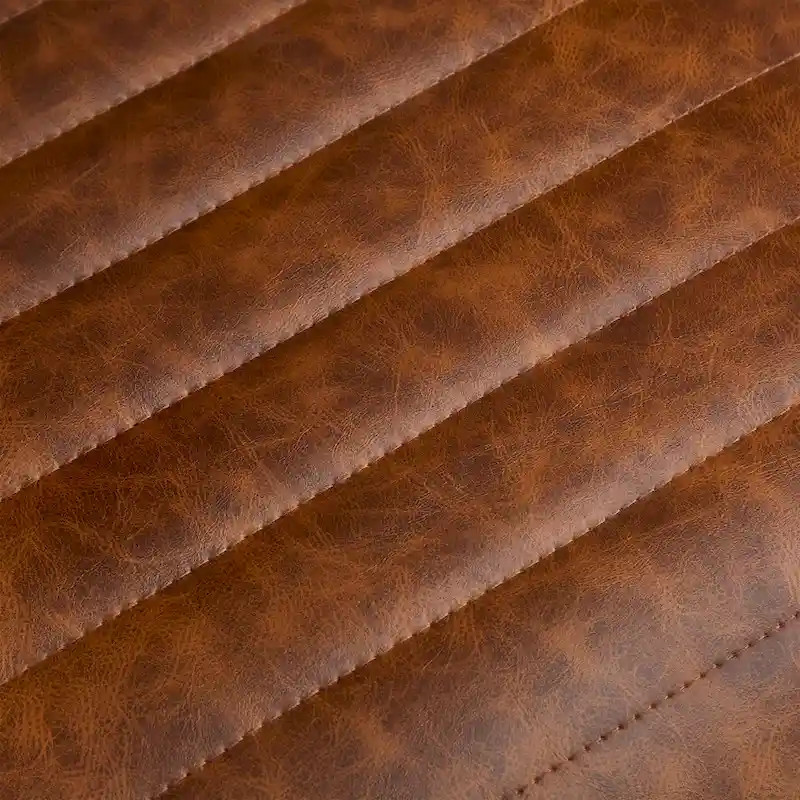 Roomfitters 26 PU Upholstered Counter Stools, Set of 2 Bar Height Chairs with Iron Frame, Backrest, Footrest and Arms, Brown