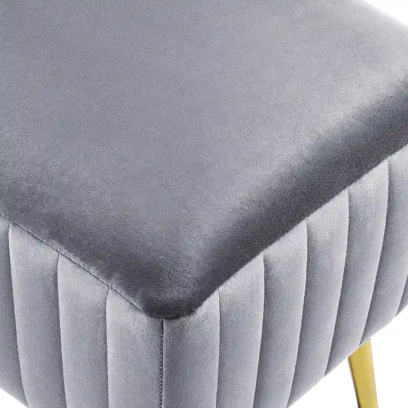 24-inch Modern Upholstered Entryway Bench with Velvet Seat