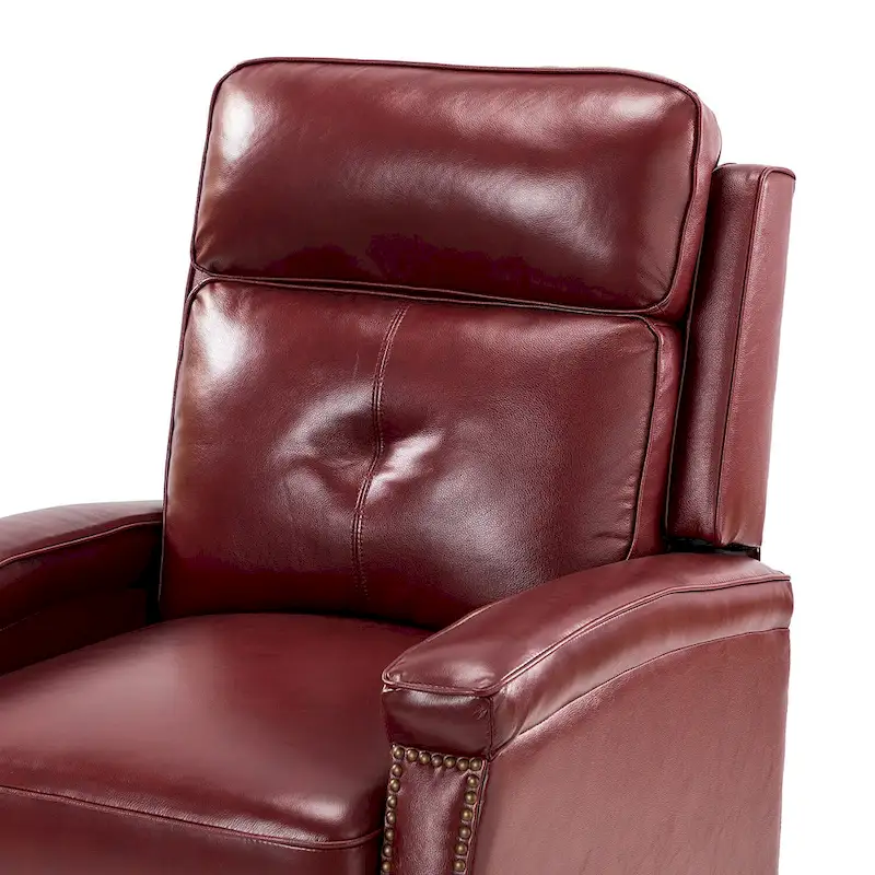 Gaspar Mid-Century  Pushback Recliner with Nailhead Trim by