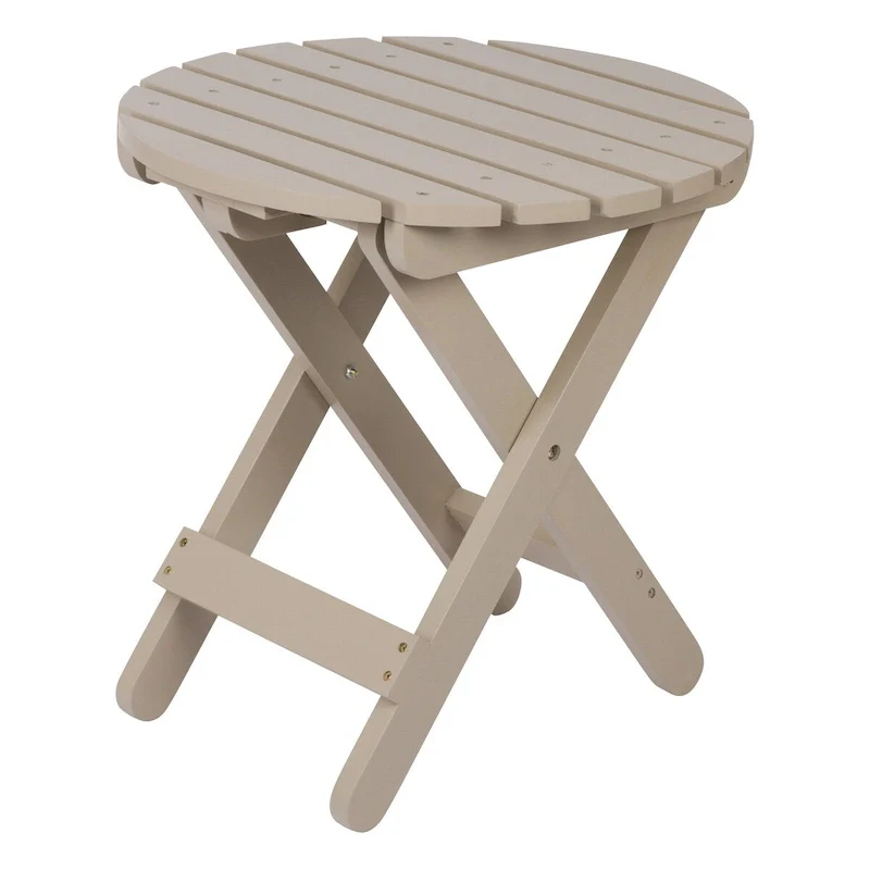 Remedy 19 Assembled Cedar Wood Round Collapsible Folding Table