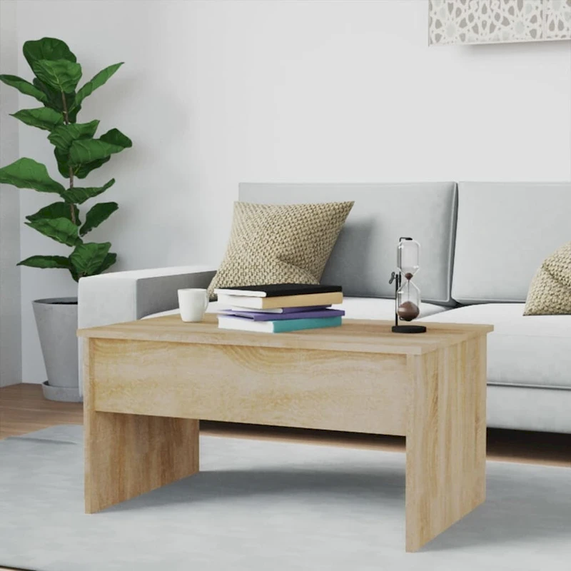 vidaXL Coffee Table Lift Top End Table Accent Side Sofa Table Engineered Wood - 31.5 x 19.9 x 16.3