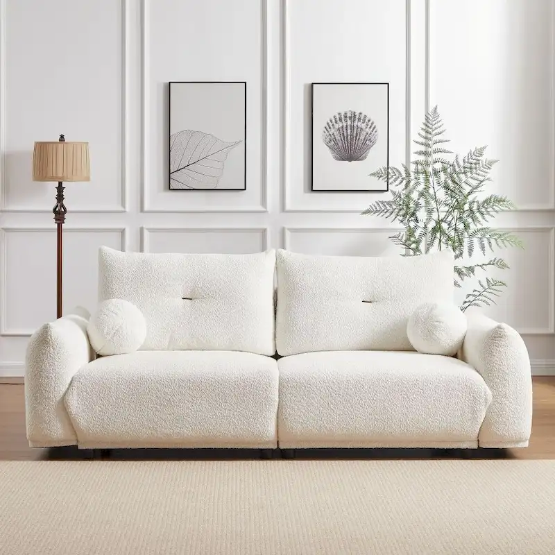 Lamb's Wool 2-Seater 90 Comfortable Cushion Sofa