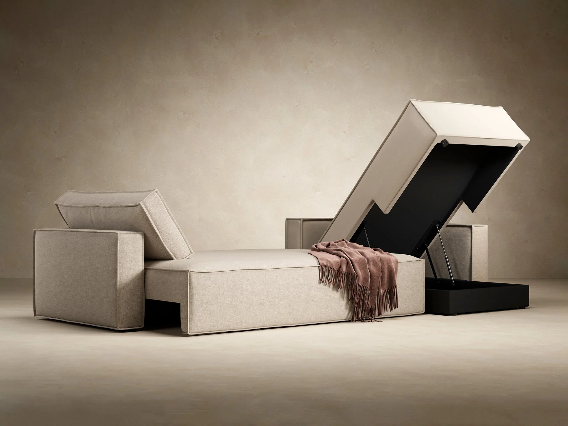 Newilla Standard Arms Sectional Sofa Bed