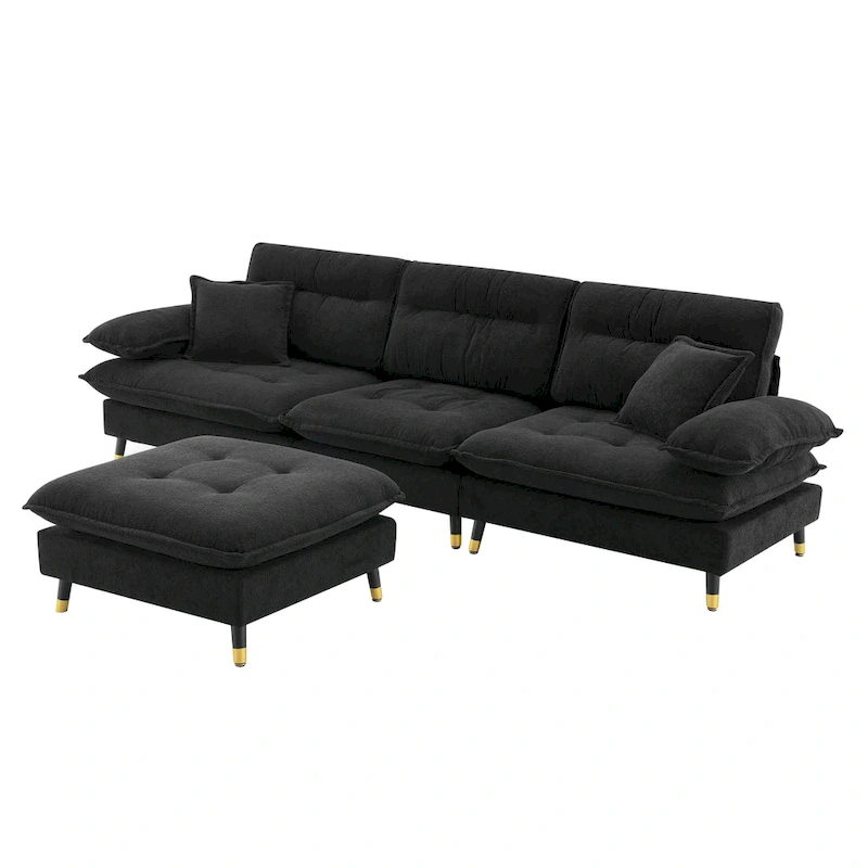 L shaped Convertible Sectional Sofa