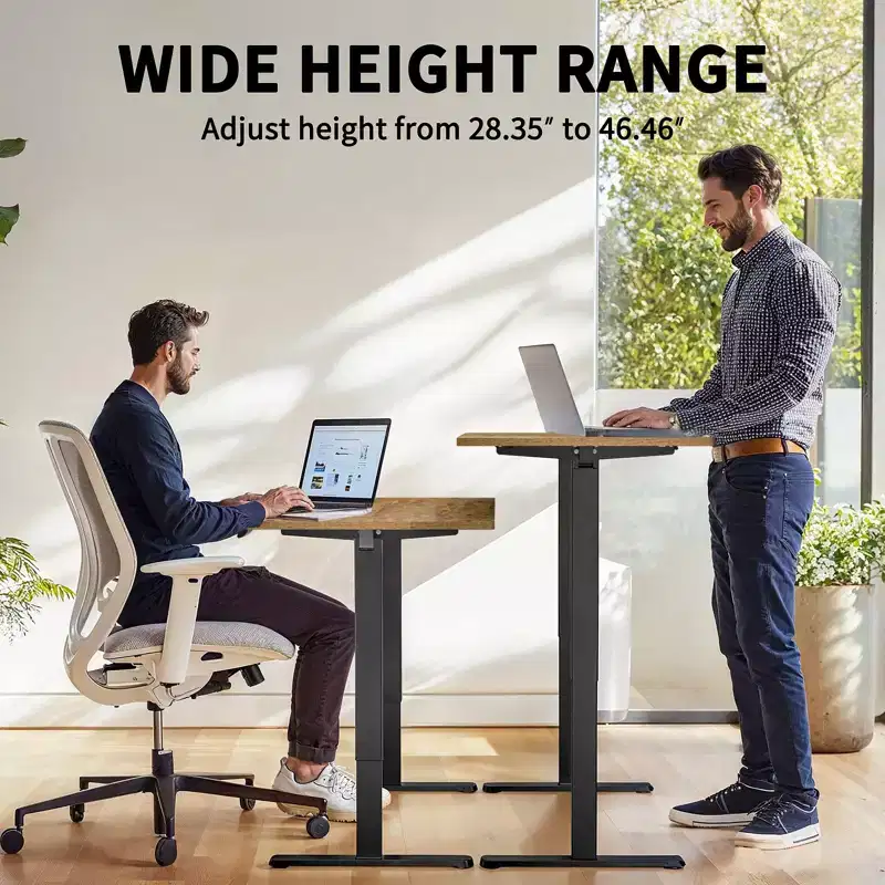 ErGear 63 X 28 inch Electric lift desk, adjustable height upright electric desk, ergonomic electric office desk, electric standing table.