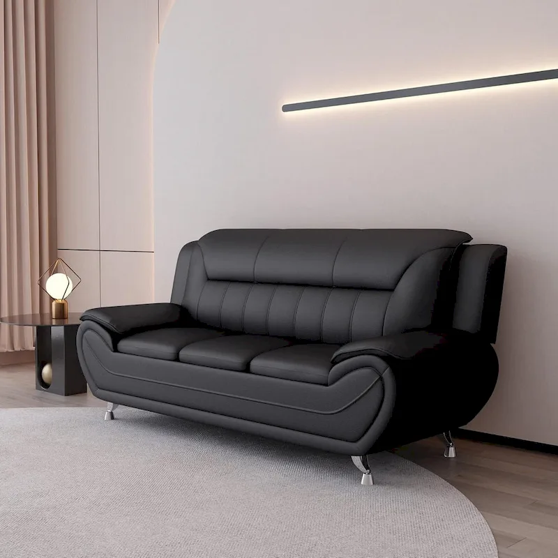 Sanuel 79.2 Faux Leather Pillow Top Arm Sofa