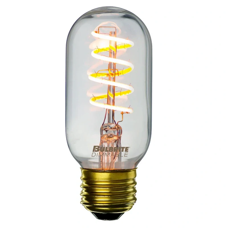 Bulbrite Pack of (2) 4 Watt Dimmable Antique Nostalgic Curved Filament LED Bulb