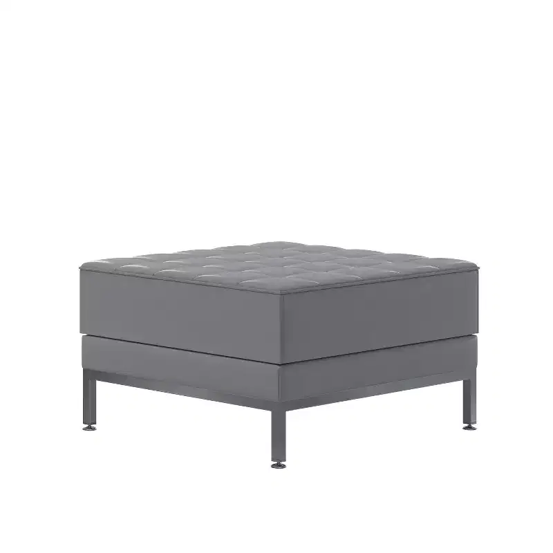 Flash Furniture HERCULES Imagination Series LeatherSoft Quilted Tufted Modular Ottoman