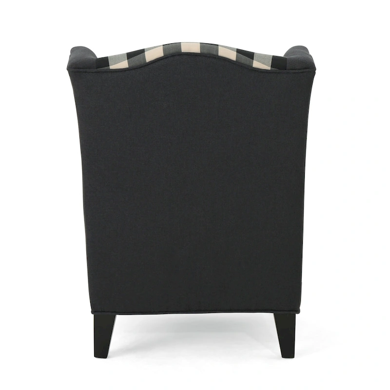 28 High-Back Upholstered Club Chair with Birch Legs