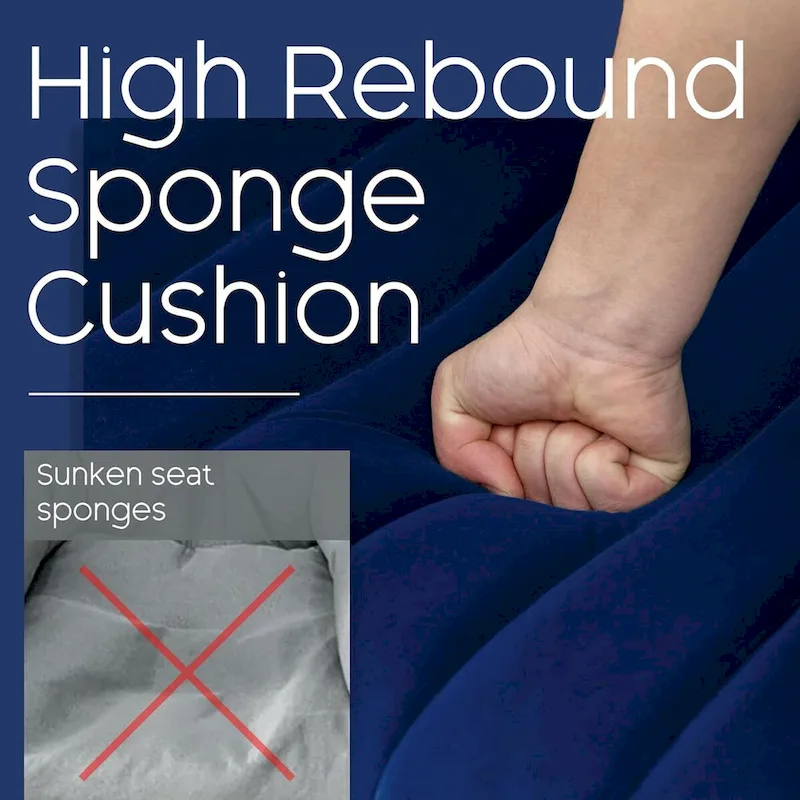 HOMYKA Accent Chair Upholstered Velvet Wingback Armchair with Pillows