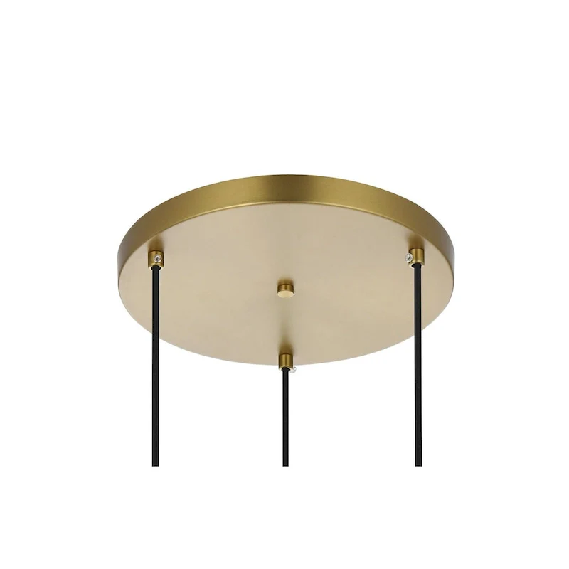 Elegant Lighting Baxter 3 Light 18  Wide Multi Light Pendant with