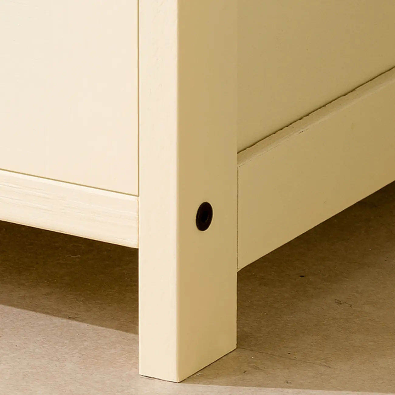 Narrow Rectangular Rattan Bamboo Sideboard with Open Shelf