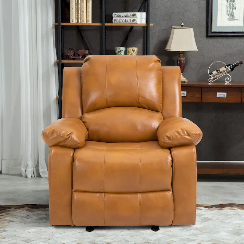 Clihome Faux Leather Recliner Chair with Massage