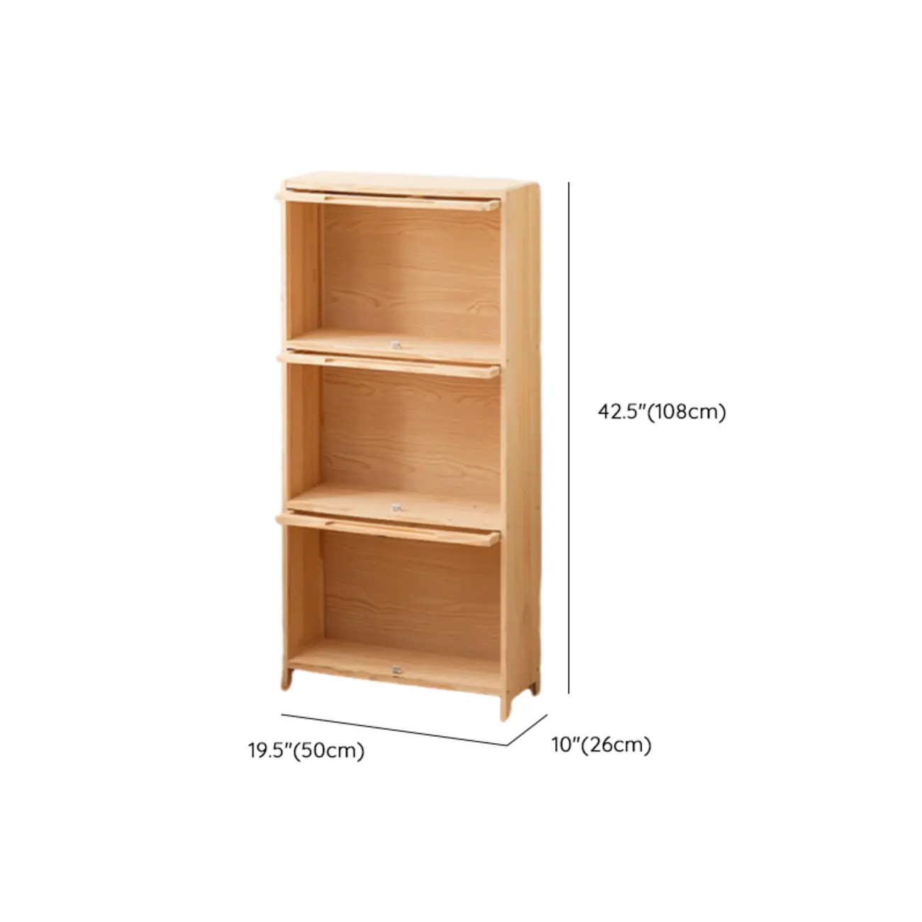 Solid Wood 5-Tier Display Open Shelving Unit Bookcase