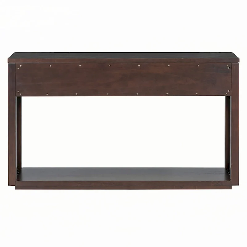 55  Rustic Wooden Entryway Console Table(Espresso)