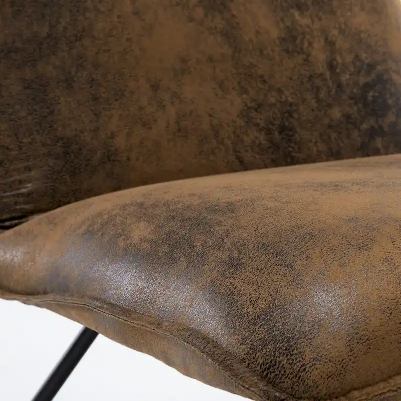 Mid Century Faux Leather Accent Chair With Adjustable Backrest Set of 2 - 31.5 H X 22.2 W X 23.6 D