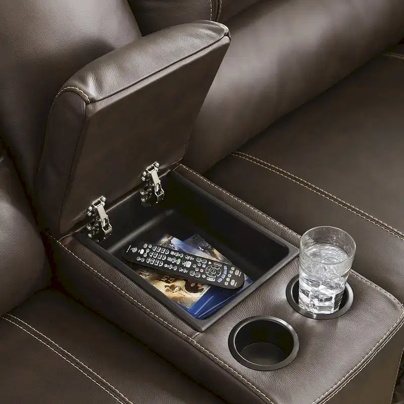 Signature Design by Ashley Dunleith 3-Piece Power Reclining Sectional Loveseat with Console