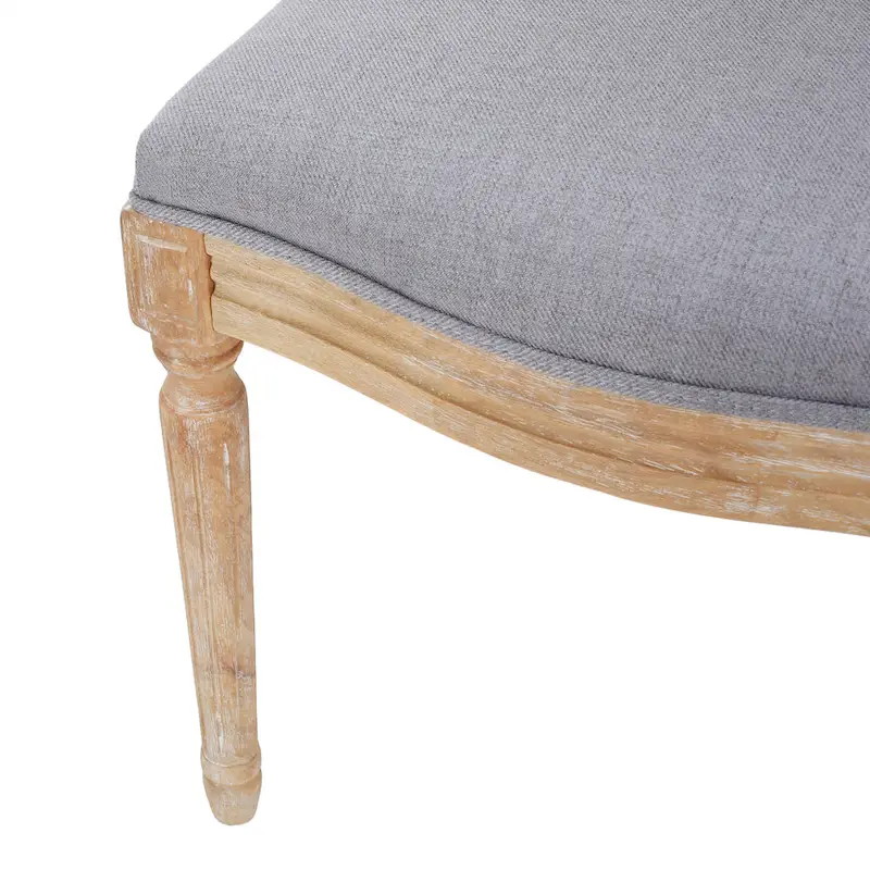 Natural Wood Upholstered Dining Chairs - Set of 4