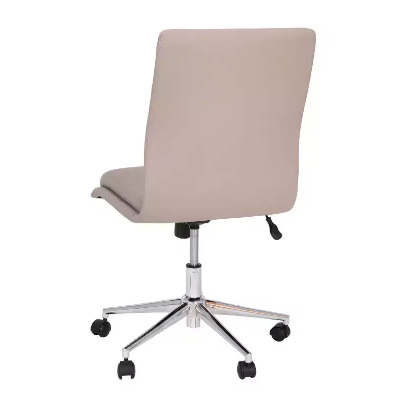Emma and Oliver Modern Faux Leather Upholstered Mid-Back Home Office Chair with 5 Star Base and Pneumatic Seat Height Adjustment