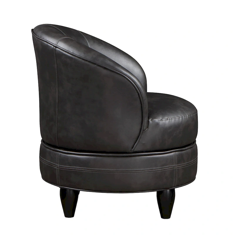 Steve Silver Stella Faux Leather Swivel Accent Chair