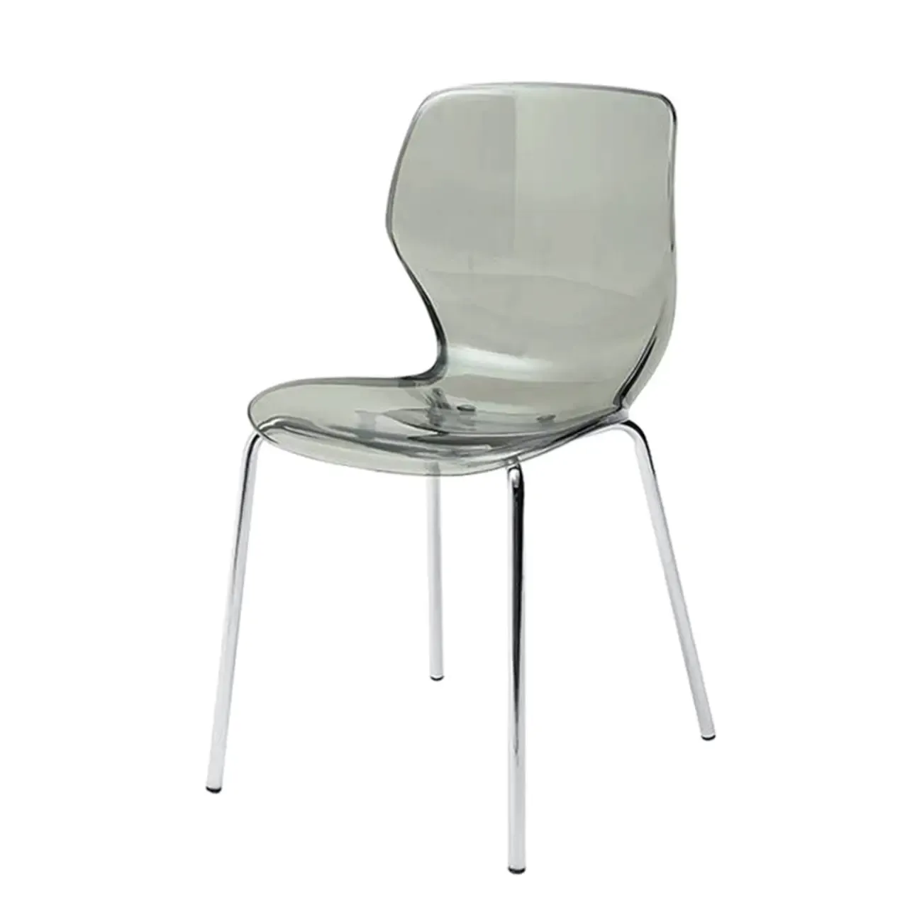 Modern Wingback Plastic Acrylic Dining Chair