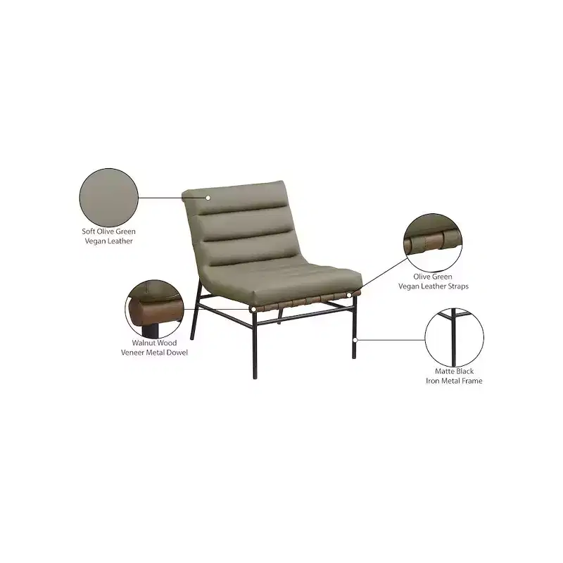 Meridian Furniture,Burke Vegan Leather Accent Chair