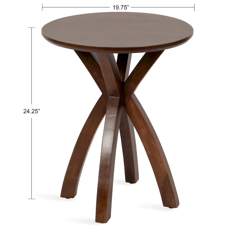Round Wood Side Table
