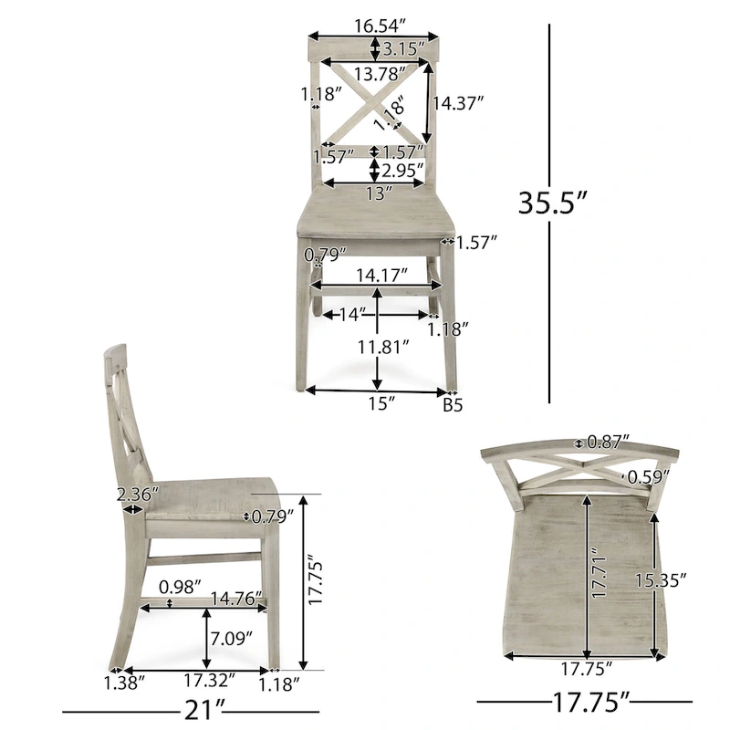 Christopher Knight Home Roshan Farmhouse Acacia Dining Chairs (Set of 2)
