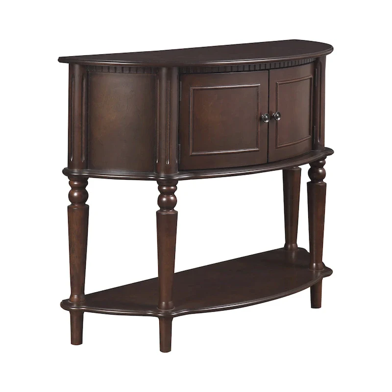 Brown Traditional Wood Console Table