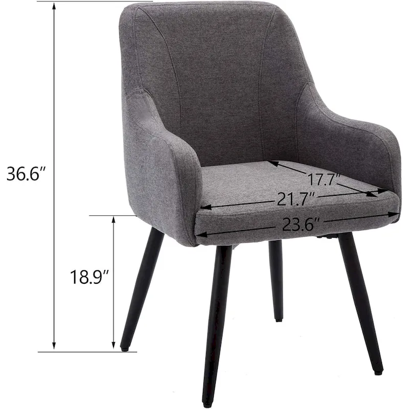 Swivel Dining Chairs Set of 2 Upholstered Accent Chairs Living Room Chairs Desk Office Arm Chair