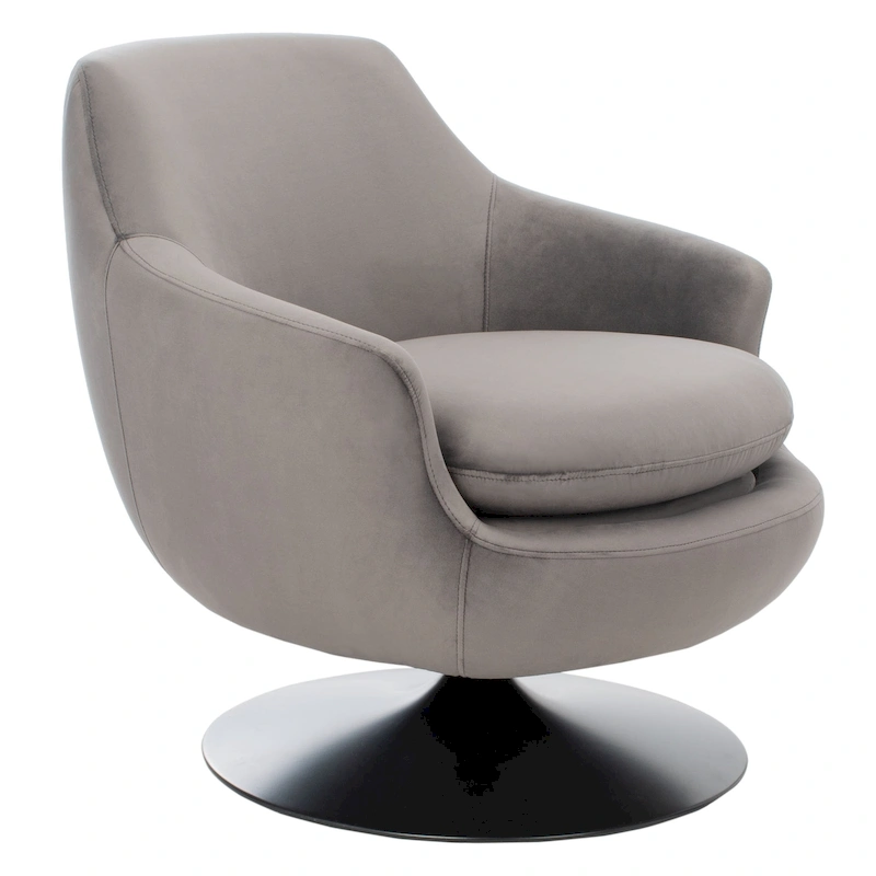 SAFAVIEH Couture Citine Velvet Swivel Accent Chair - 31.1 W x 32.3 L x 29.5 H - 31.1 W x 32.3 L x 29.5 H