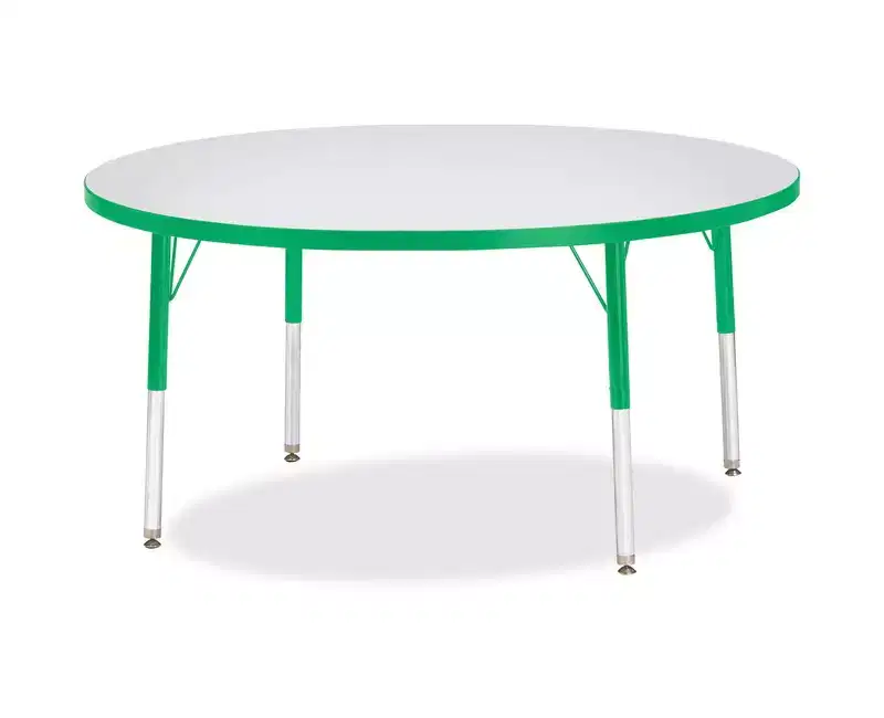 Jonti-Craft Berries Elementary Height Color Edge Round Table 48 x 48 in Green