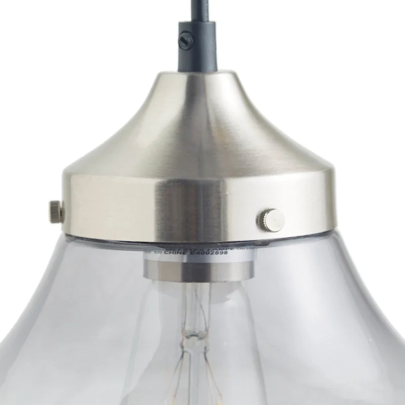Madison Park Signature Elm Bell-Shaped Glass Pendant