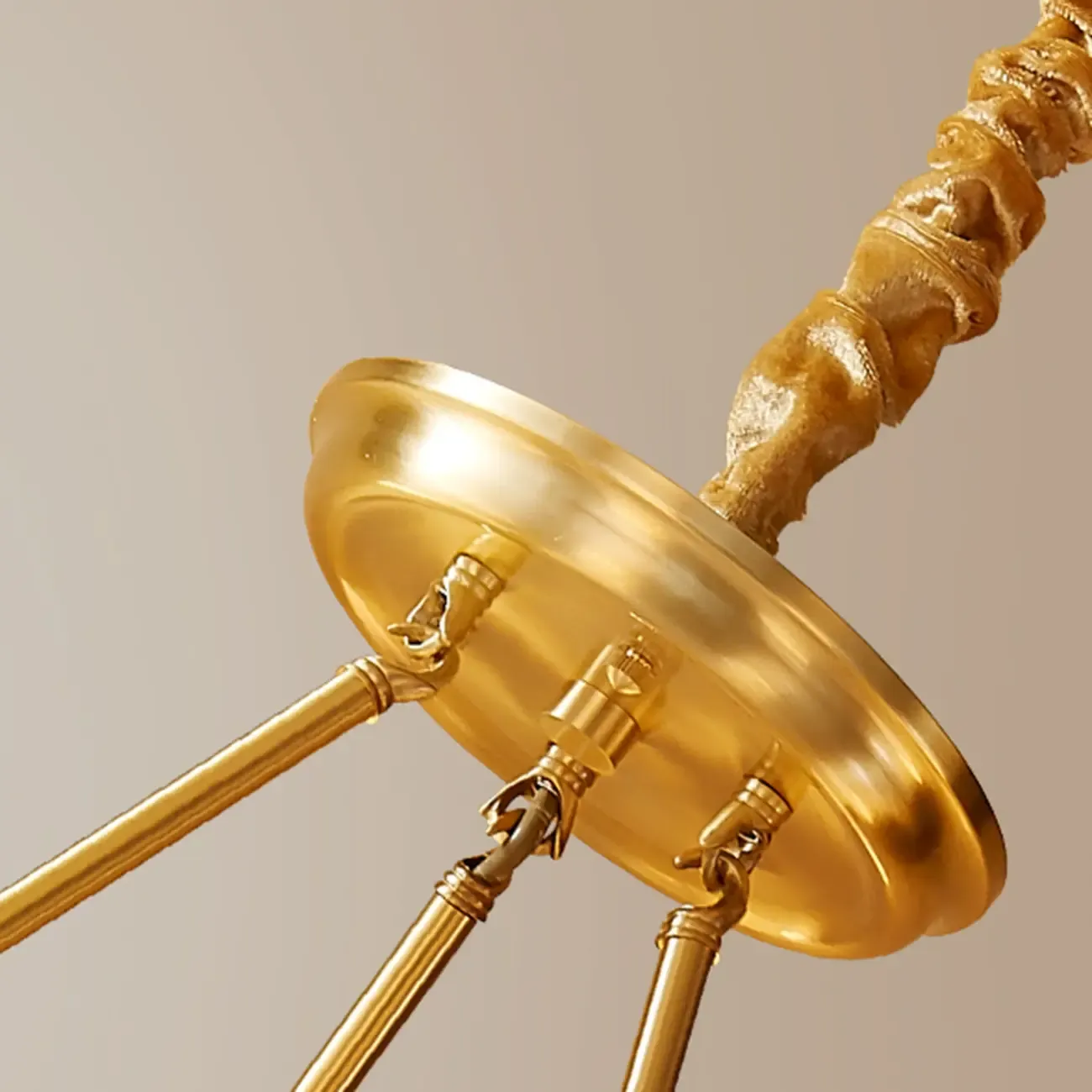 Multi-light Elegant Gold Chandelier with Fabric Shade