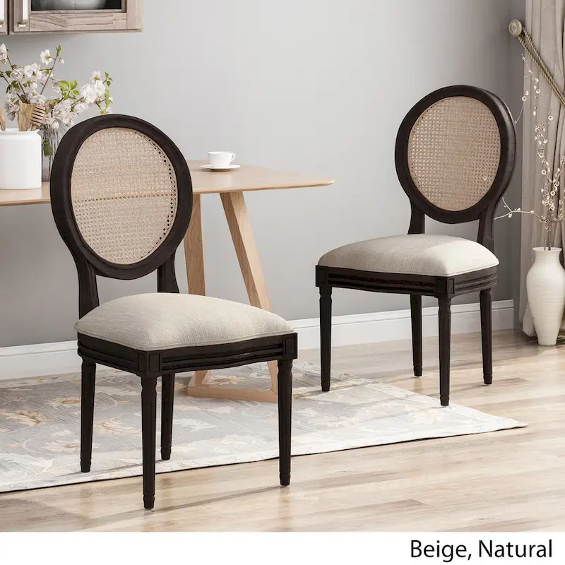 Govan Wooden Dining Chairs with Cushions (Set of 2) by