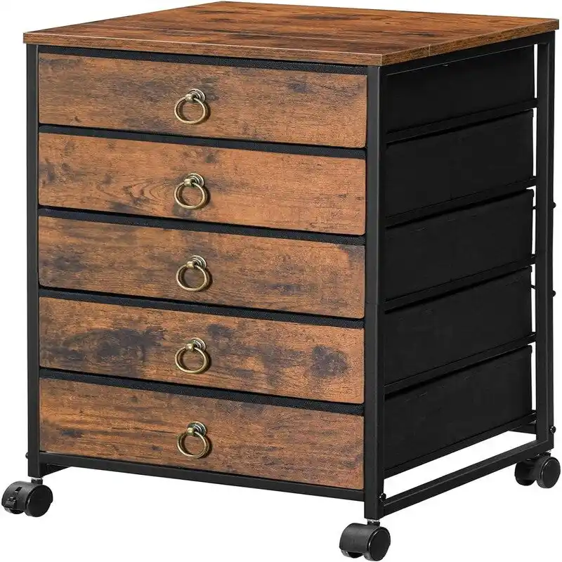 5-Drawer Chest File Cabinet - 15.7D x 15.7W x 25.7H