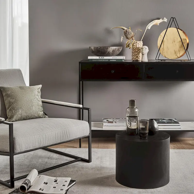 Modern Farmhouse Round Accent Nesting Side Coffee Table Set (Set of 2)