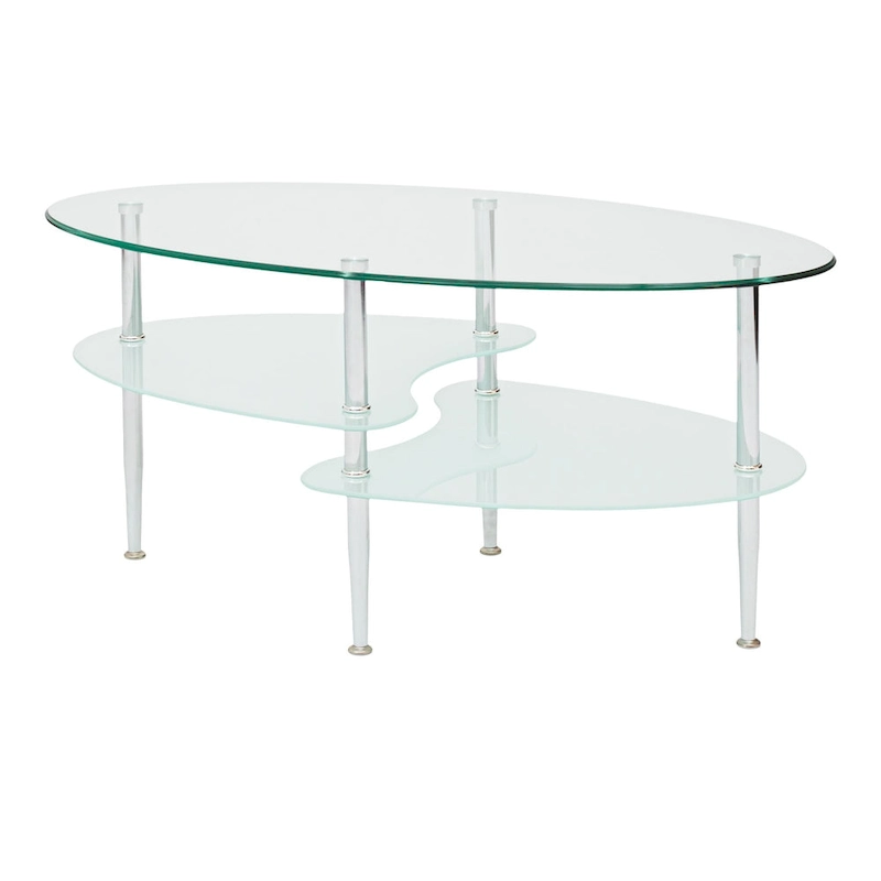Middlebrook Toston Modern Frosted Glass 38 Coffee Table