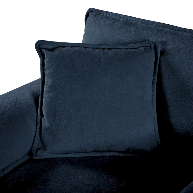75.59 Chenille Cloud Loveseat Sofa with Deep Seat and 4 Pillows