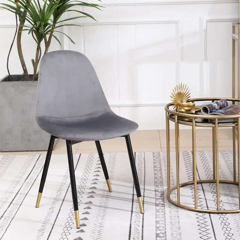 Roundhill Furniture Evatt 5-Piece Round Dining Set, Trestle Round Table with 4 Stylish Chairs