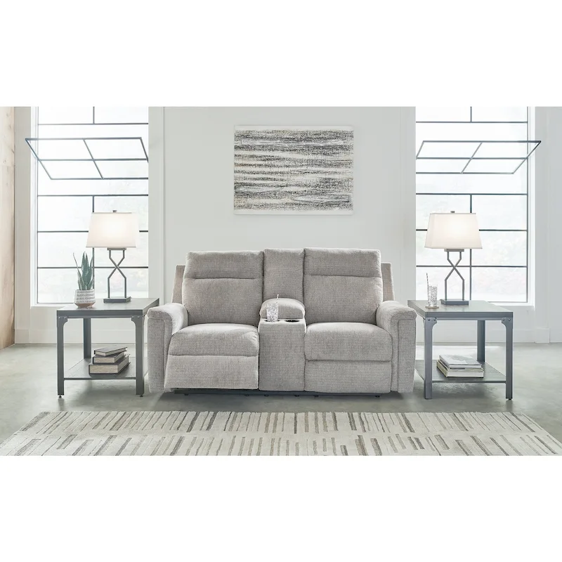 Signature Design by Ashley Barnsana Power Reclining Loveseat with Console