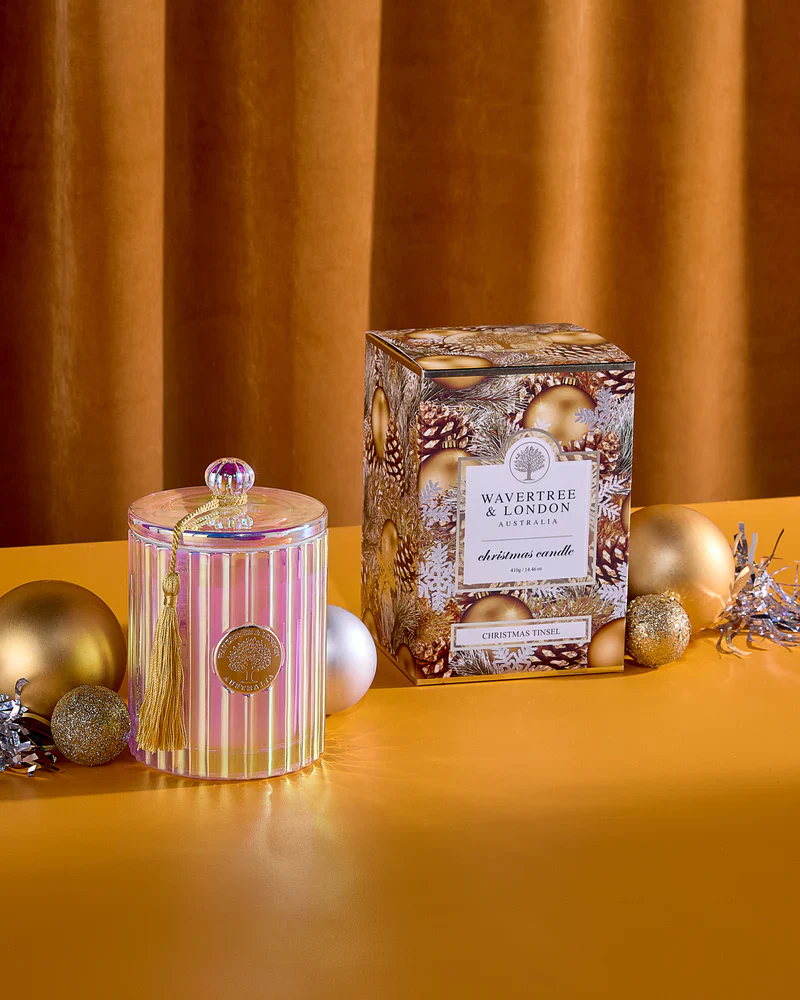 Wavertree & London Candle Christmas Tinsel 75 hours 410g