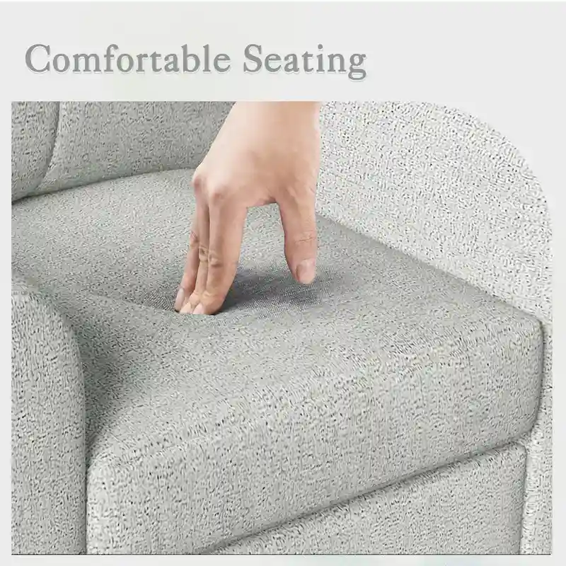 Mid-Century Upholstered Accent Chair Single Sofa with Armrest - 32.5Lx28.9Wx36.2H