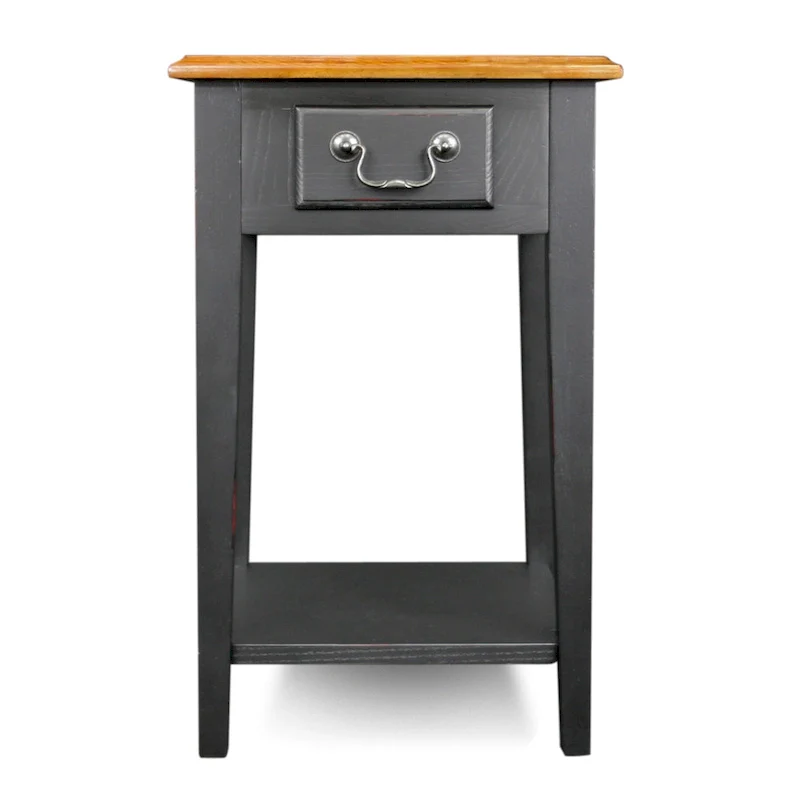 Leick Home One Drawer Square Side Table with Shelf