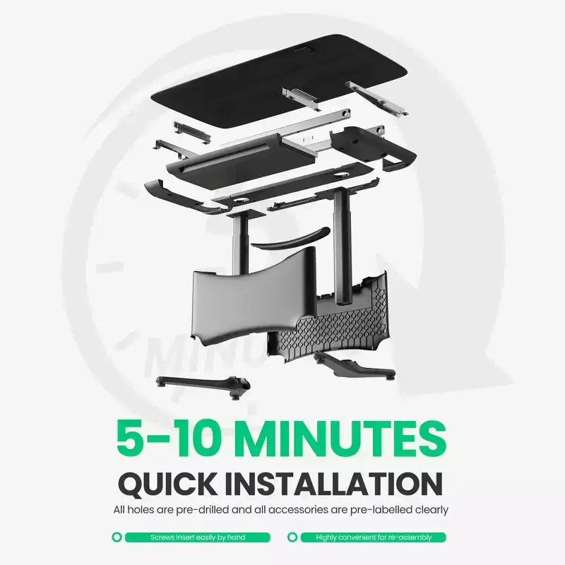 LumiDesk All in 1 Electric Height Adjustable Desk  Smart, Modular & Ergonomic