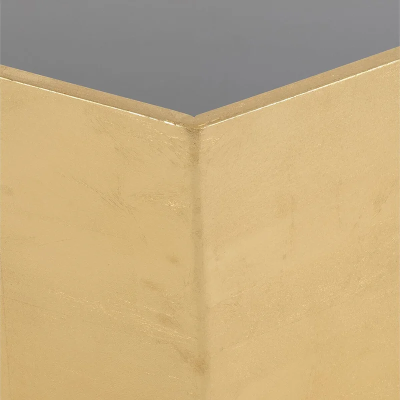 Sagebrook Home Glam Modern Wood Gold Hexagon Glass Top Coffee Table - 48 x 42 x 16